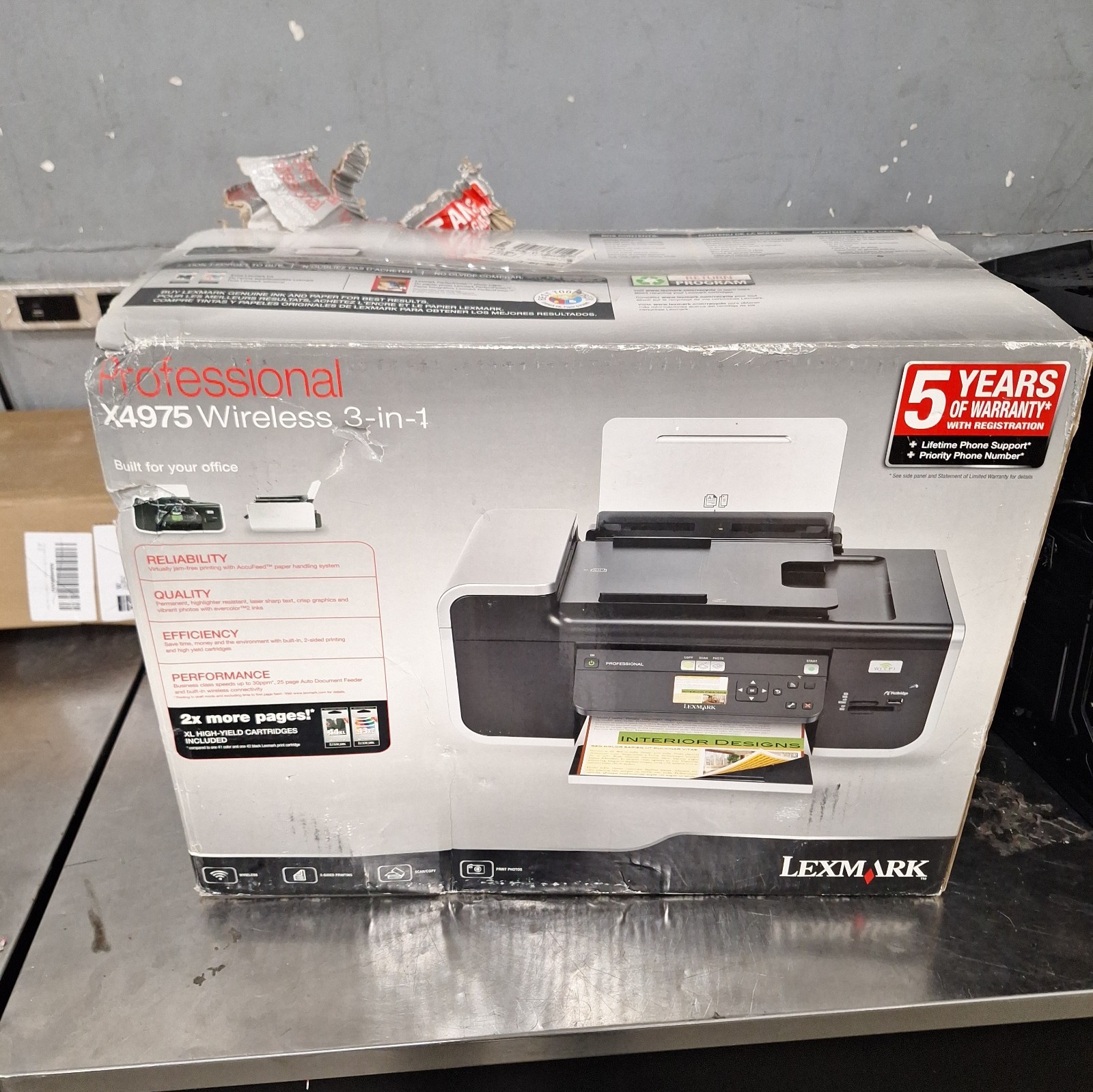 Lexmark Professional X4975 Multifunction Printer 40S0300 NEW
