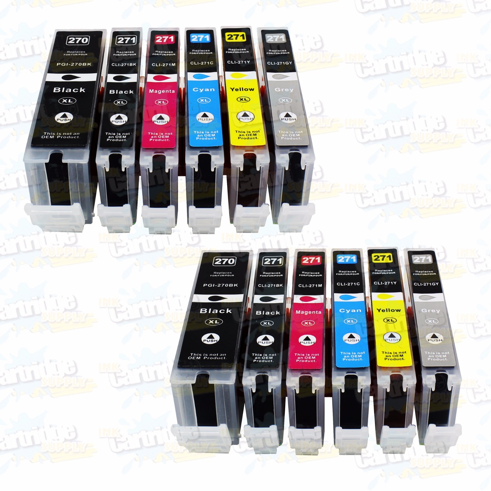 12Pk PGI-270XL CLI-271XL Ink For Canon Pixma TS8020 TS9020 MG7720 MG7700