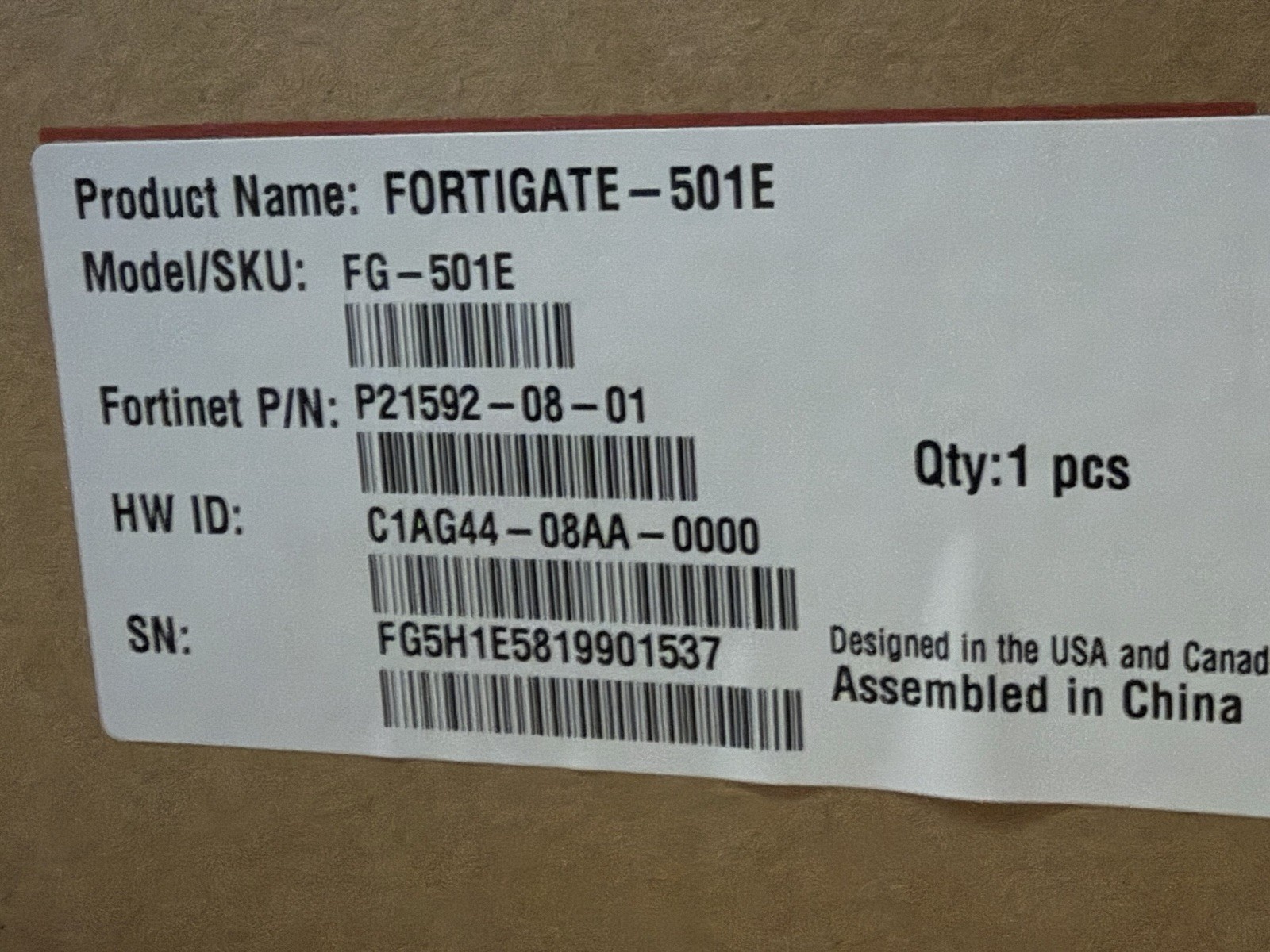 Fortigate 501e Security Appliance