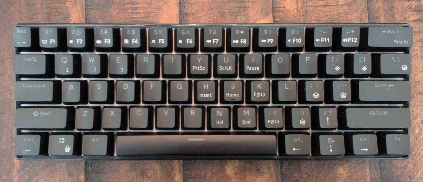 Royal Kludge RK61 60% Black RGB Mechanical Keyboard Hot Swappable Red Switches