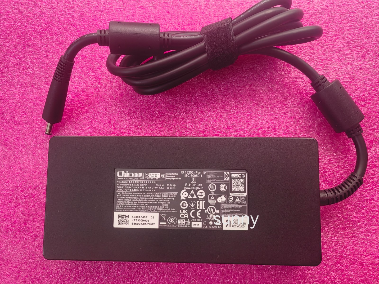 330W 19.5V16.9A A23-330P2A For Acer Predator Helios Neo 16 AI N25Q4 PHN16-73 OEM