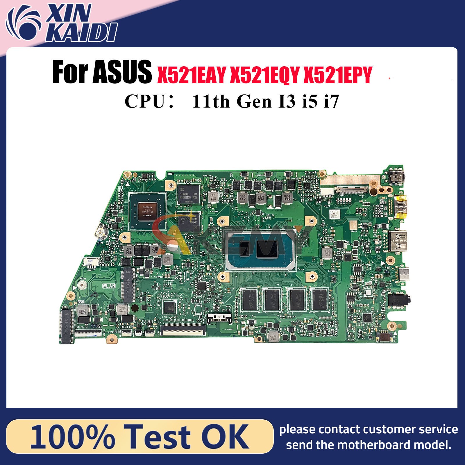 X521EPY Motherboard For ASUS R521E X521EQYB I521E X521EQY V533E Mainboard W/CPU
