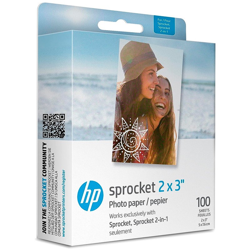 HP SPROCKET 2 X 3" PHOTO PAPER 100 SHEETS HPIZ2X3100 BRAND NEW