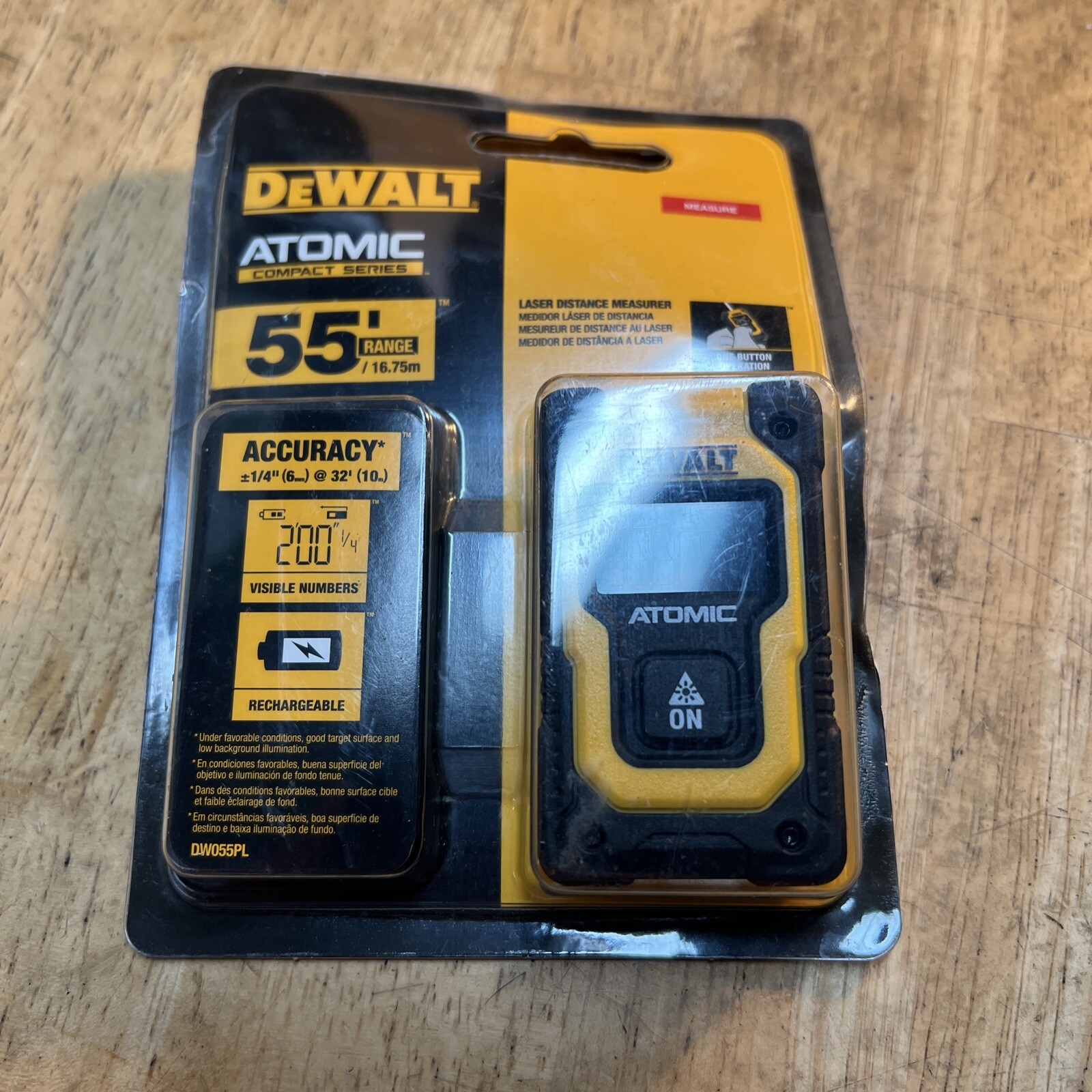 DeWALT DW055PL Atomic Compact Laser Distance Measurer 55' NEW