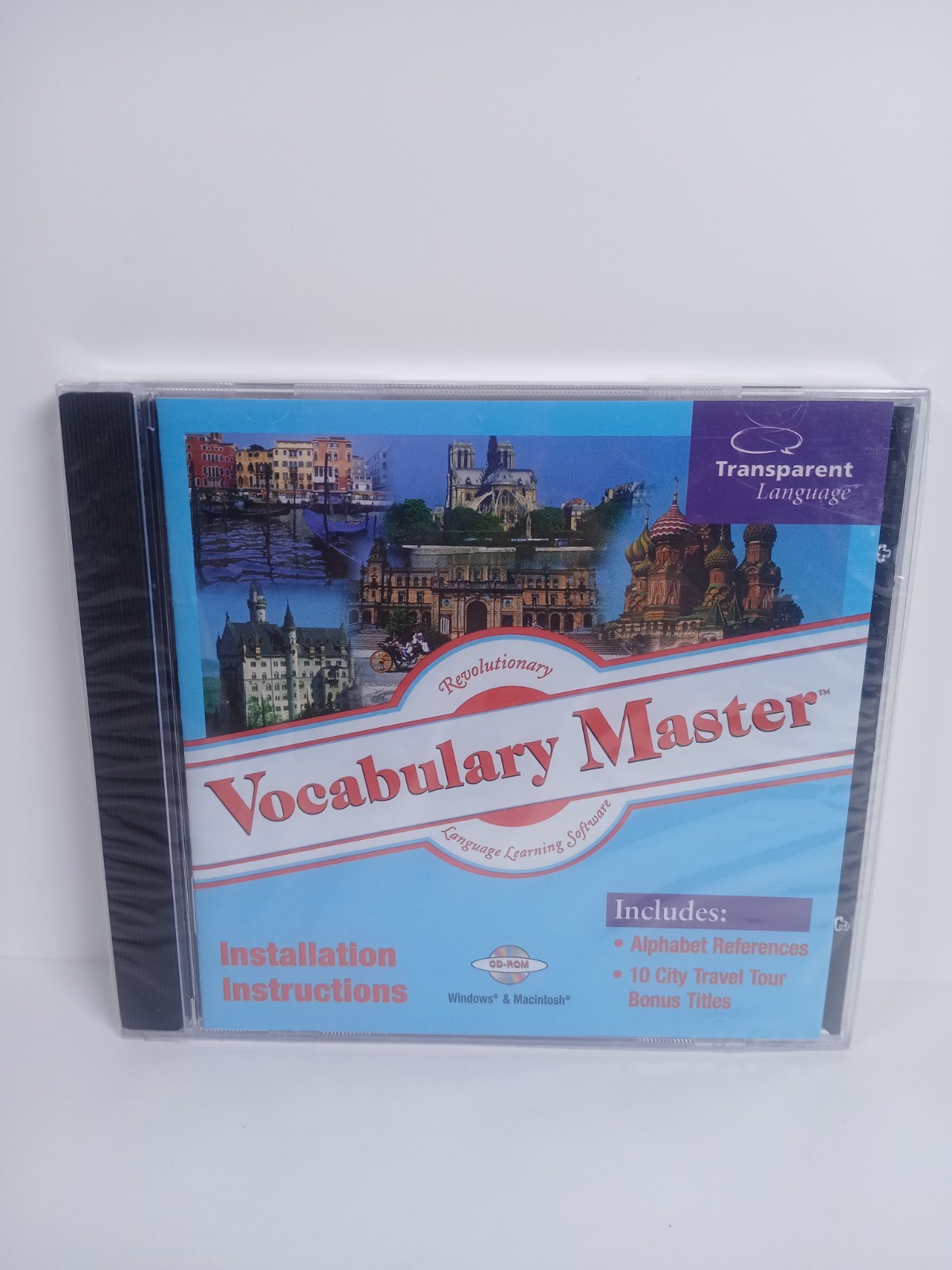 Vocabulary Master CD-ROM Transparent Language PC Mac New Sealed Foreign...