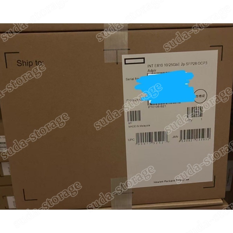 1PCS HPE 25Gb 10Gb2P SFP28 Intel E810 OCP3 Network Adapter NIC 2 Port 10G P1010