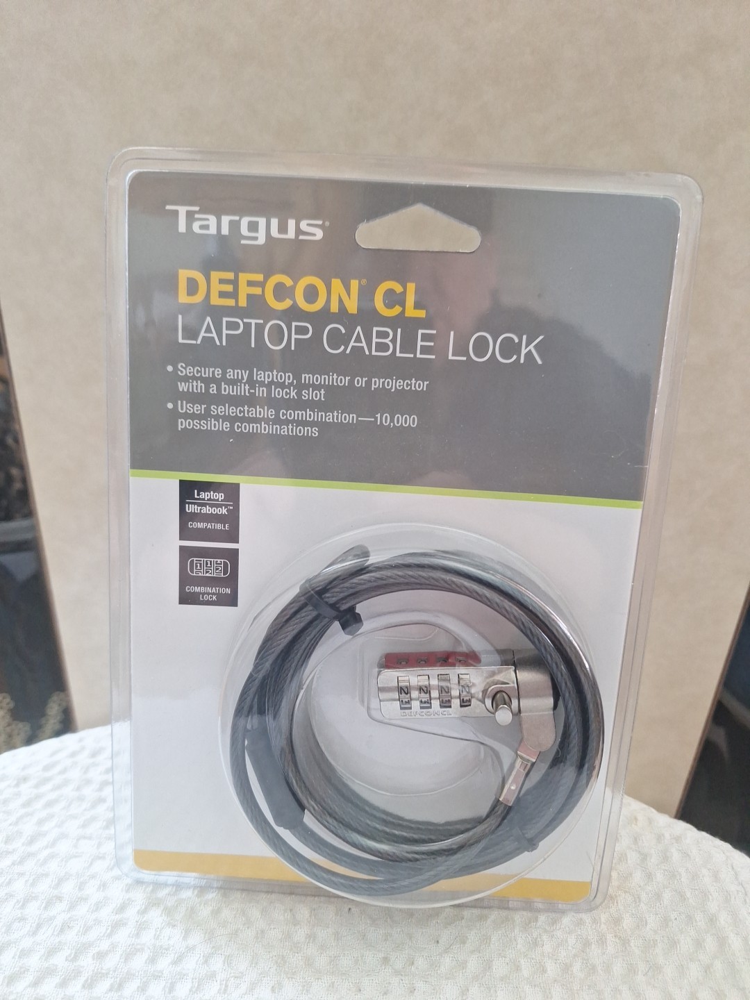 Targus Defcon CL Laptop Combination Cable Lock PA410U NEW  