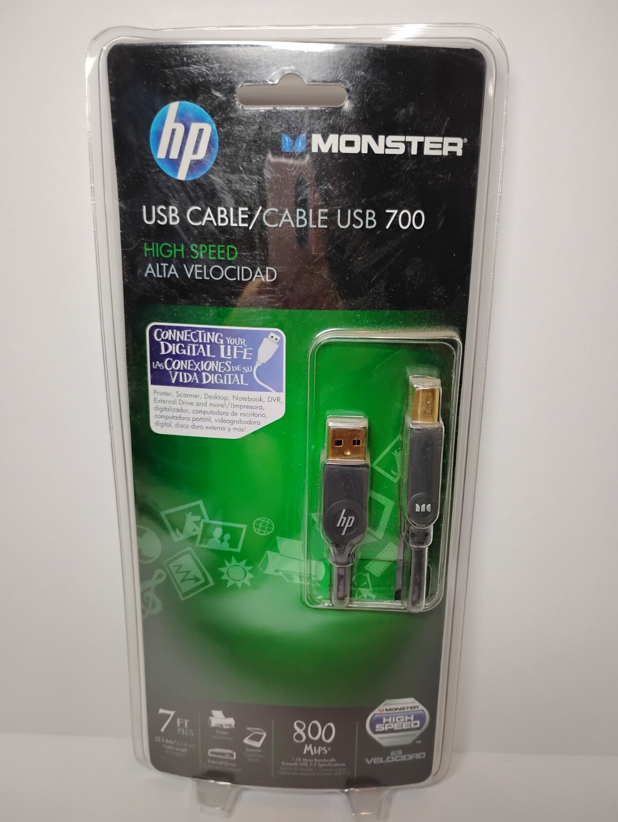 HP USB Cable/Cable USB 700 High Speed 7 Ft 800 Mbps