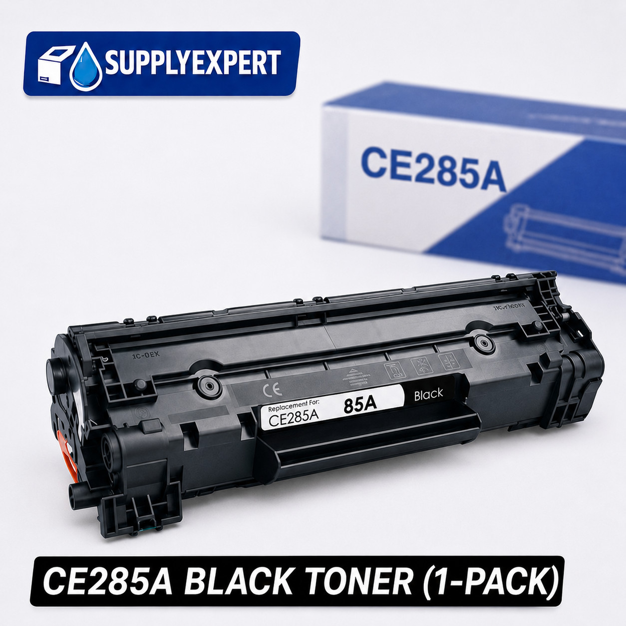 1x Black CE285A 85A Ink Toner Cartridge for HP LaserJet P1102w M1212nf M1217nfw