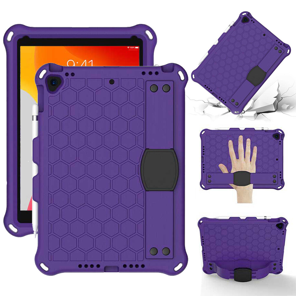 Fr iPad 10 9 8 7 6 5th Gen Tablet EVA Shockproof kids Handle Stand Case Cover*.