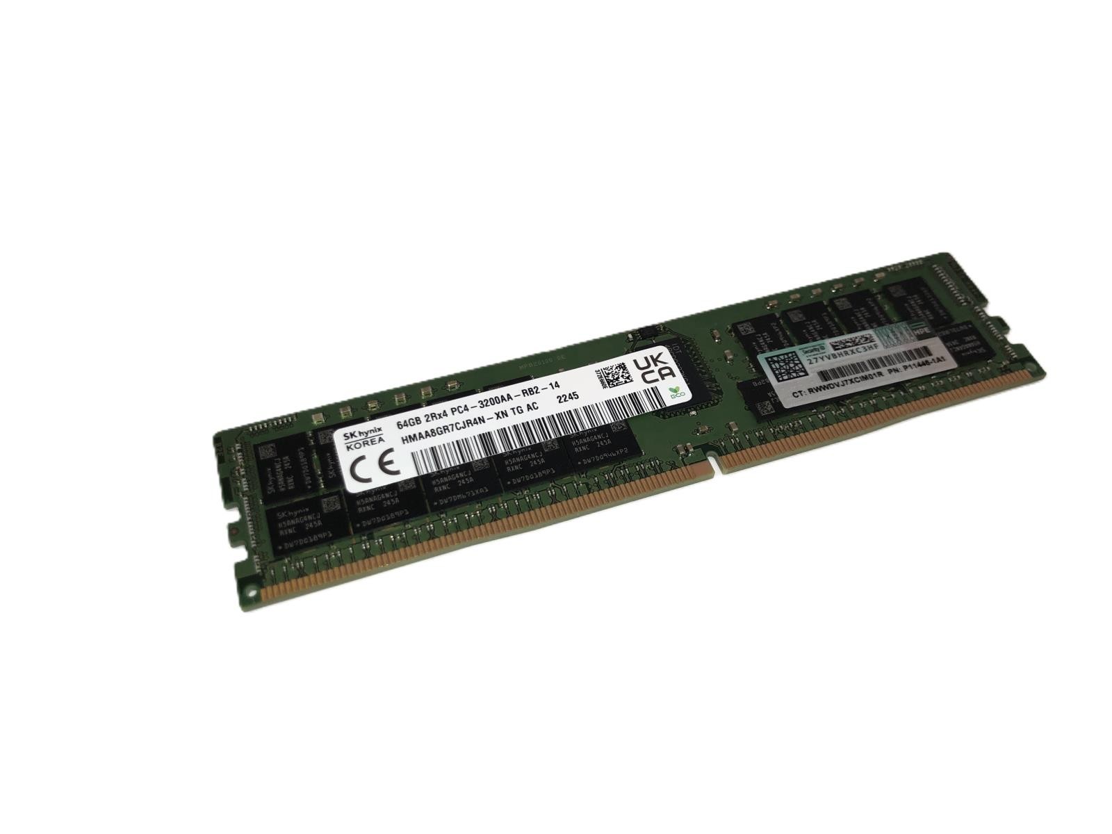 HPE SK Hynix 64GB PC4-3200AA Memory / P07650-B21 HMAA8GR7CJR4N-XN P11446-1A1 *