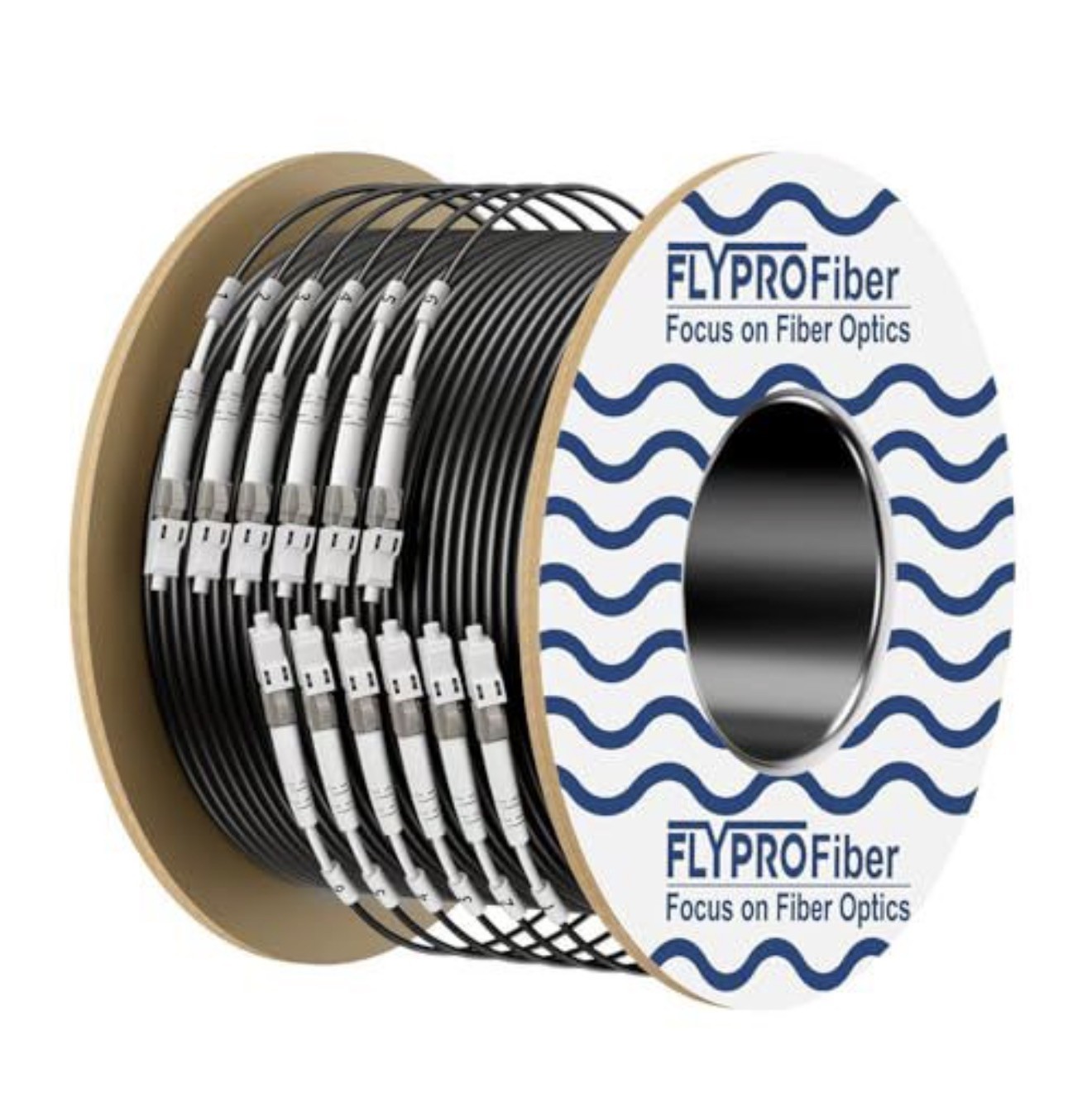 FLYPROFiber 50m OM3 LC-LC Armored Fiber Patch Cable Duplex 164ft