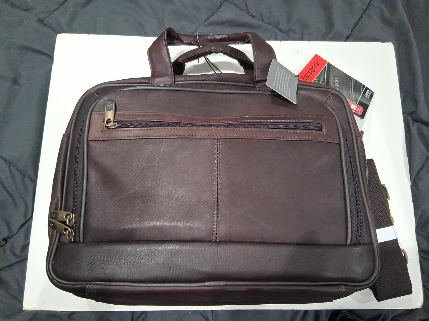 Samsonite Durham  Expandable Brown Colombian  Leather, Brand New Business Case