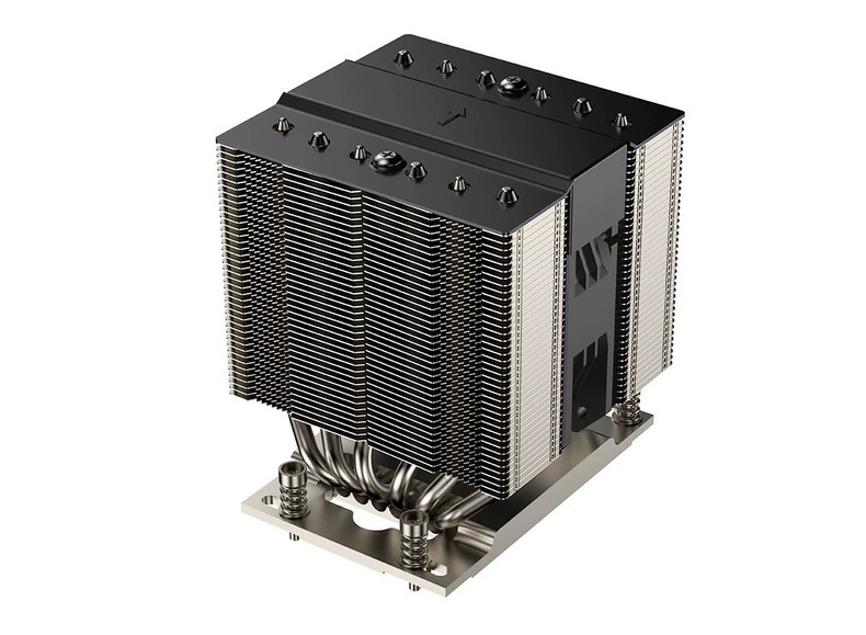 CoolServer EPYC SP3 4U Dual Tower 6 Heatpipe CPU Cooler Dual Ball Bearing Fan