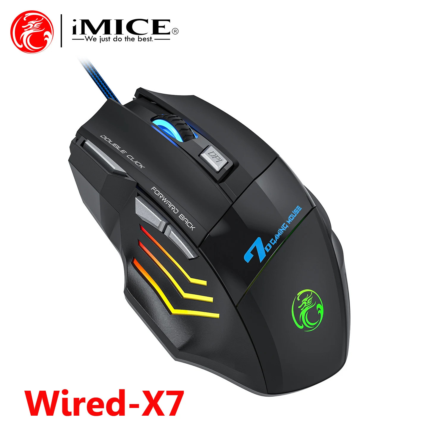 IMICE GW-X7 Wireless Gaming Mouse 3200DPI 7 Keys Bluetooth 2.4G RGB