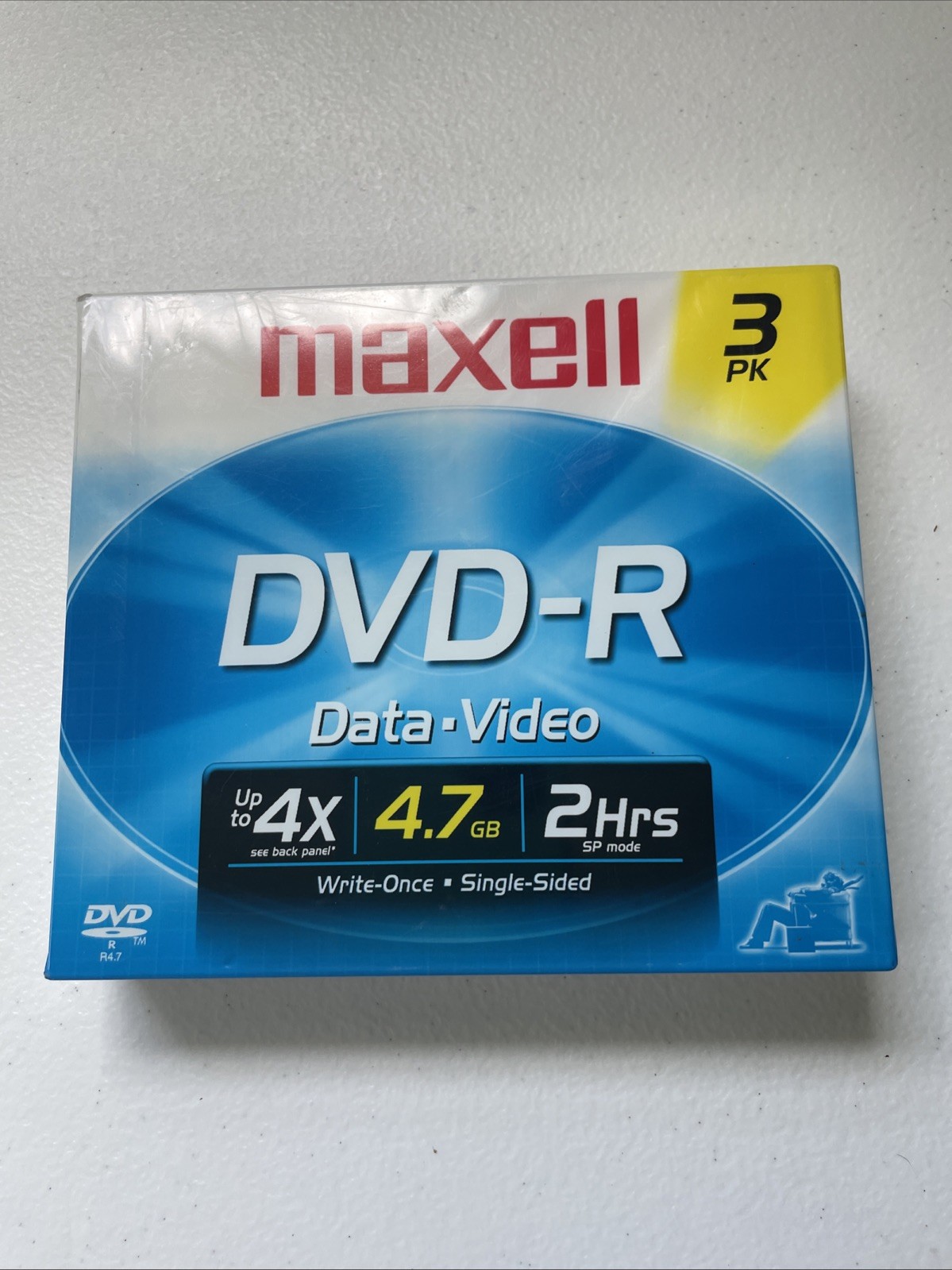 Maxell DVD-R Media 3 DISC PACK - 2 Hours SP Mode 4.7 GB UP TO 4x NEW SEALED