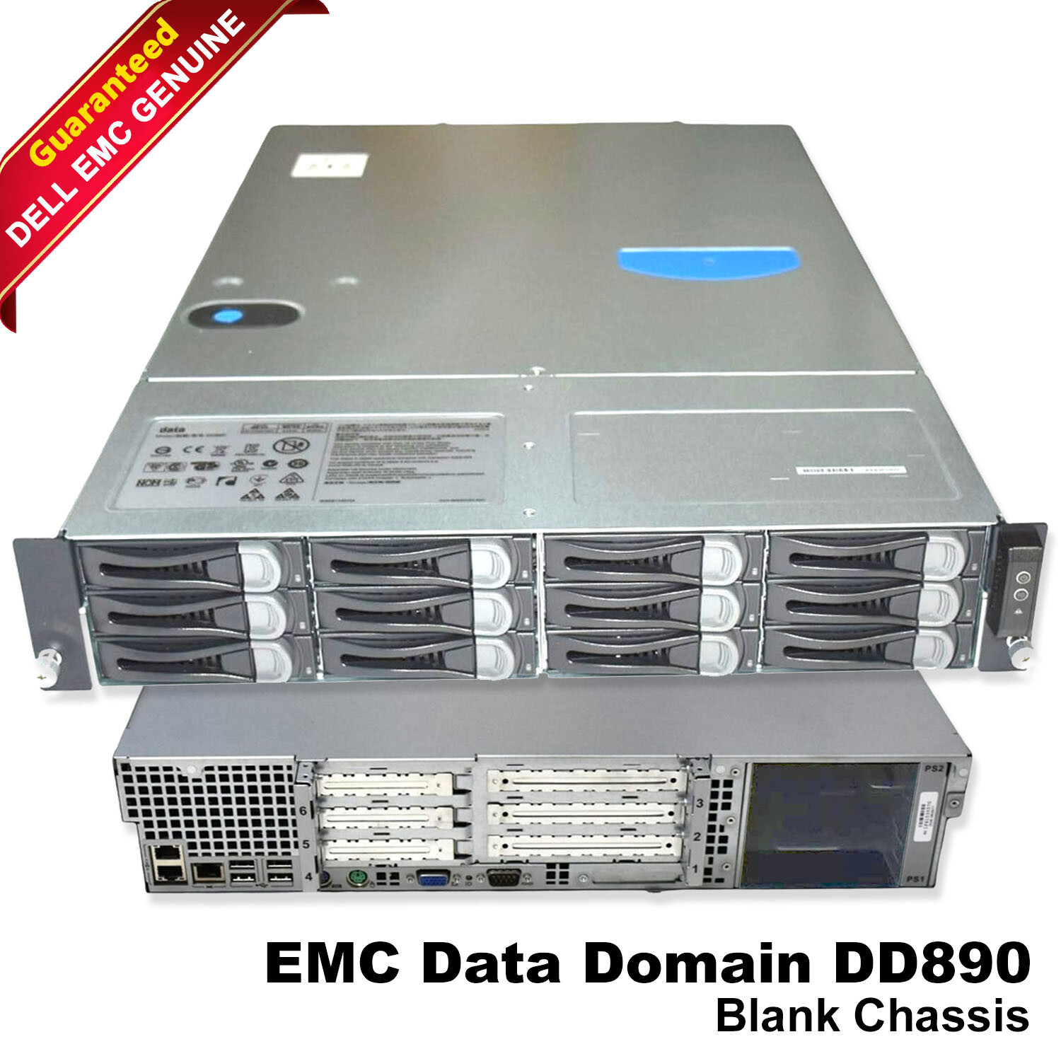 Dell EMC DD890 DataDomain Storage System Metal Chassis Only P-X-890-CHAS1