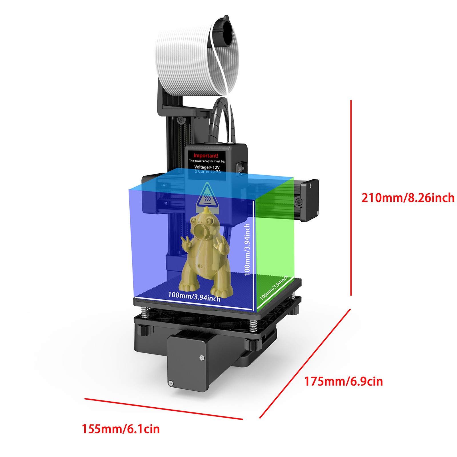 EasyThreed K10 3D Printer Mini Desktop Printing Machine For Kids 100x100x10 WWTS