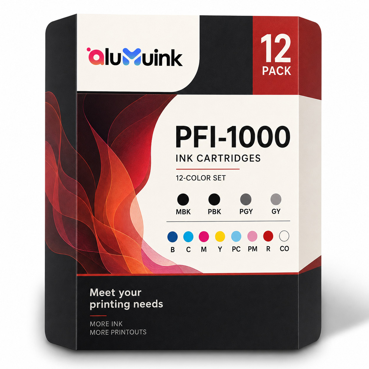 PFI-1000 Ink Cartridge 80ML for imagePROGRAF Pro 1000 (1MBPBPGYGY+1YCMBPCPMRCO)