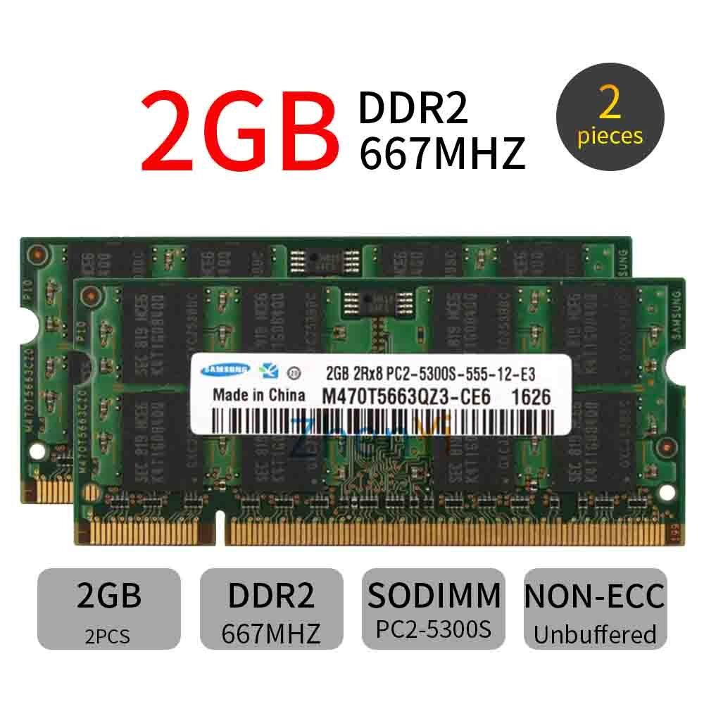 4GB Kit 2x 2GB Laptop Memory RAM for DELL LATITUDE D520 D530 D531 D620 D630 D630