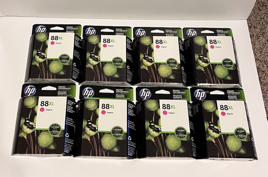 8 Pack Original HP 88XL High Capacity Ink Cartridge - C9392AN Magenta - EXP 2/18