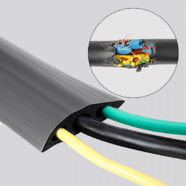 Cable Cover Cord Concealer Trip Free Surface Safe Floor Wire Hide Black 10 Feet