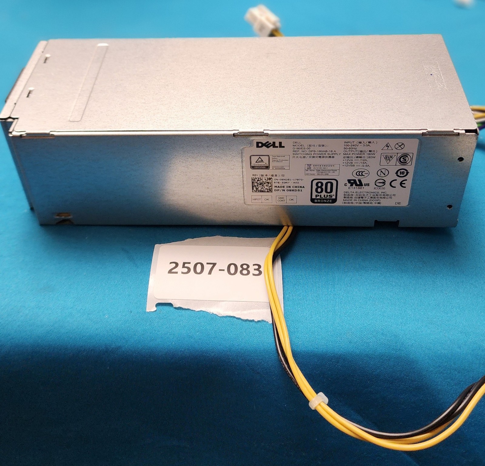 Dell OptiPlex 3040 SFF 8 Pin 180W Desktop Power Supply 9XD51 09XD51 CN-09XD51