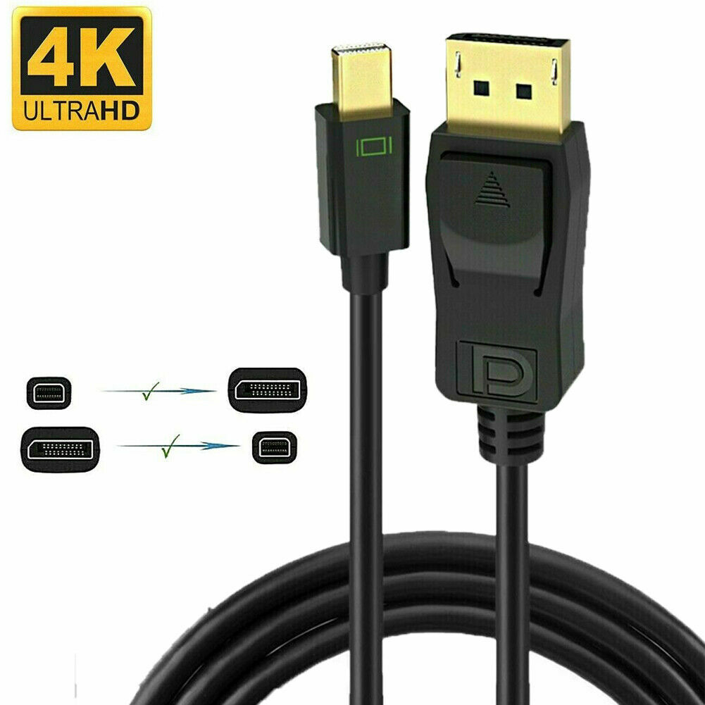 Mini DisplayPort to DisplayPort Cable Mini DP to DP Adapter Video 4K 60Hz 10FT