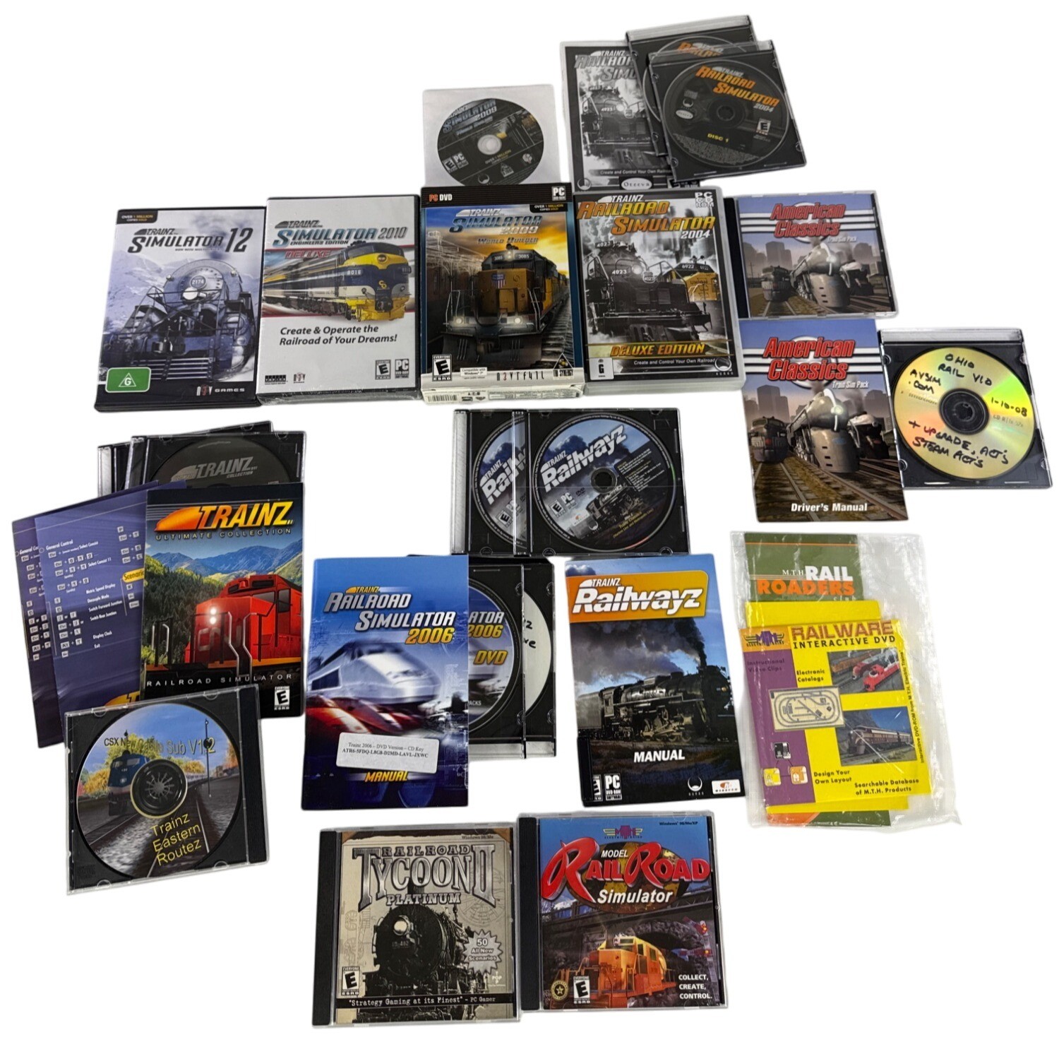 HUGE Vintage Trainz PC Software Lot Over 13 Packages with Extras Some New Sealed