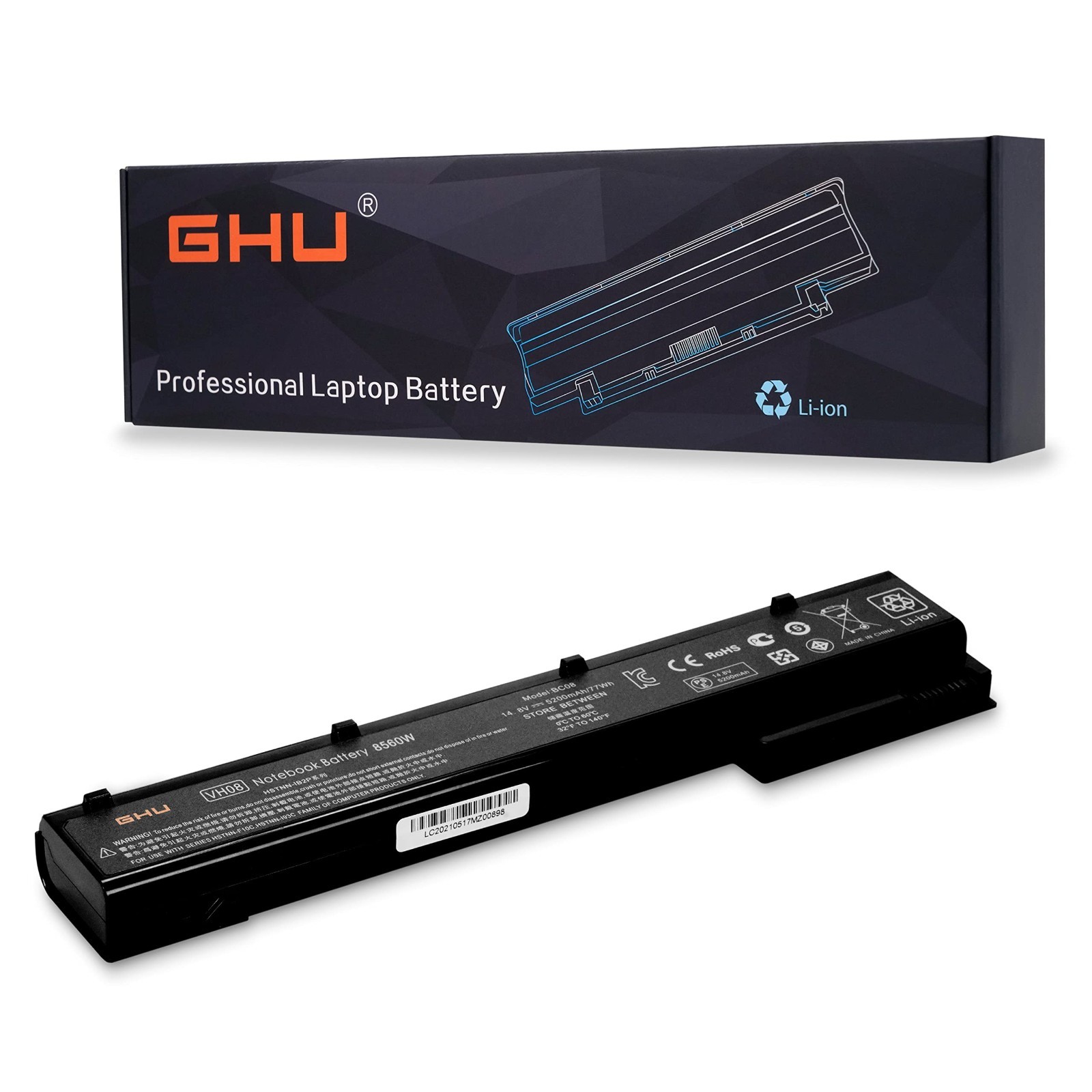 High-Capacity Notebook Battery for HP Elitebook 8560W 8570W 8760W 8770W 14.8V