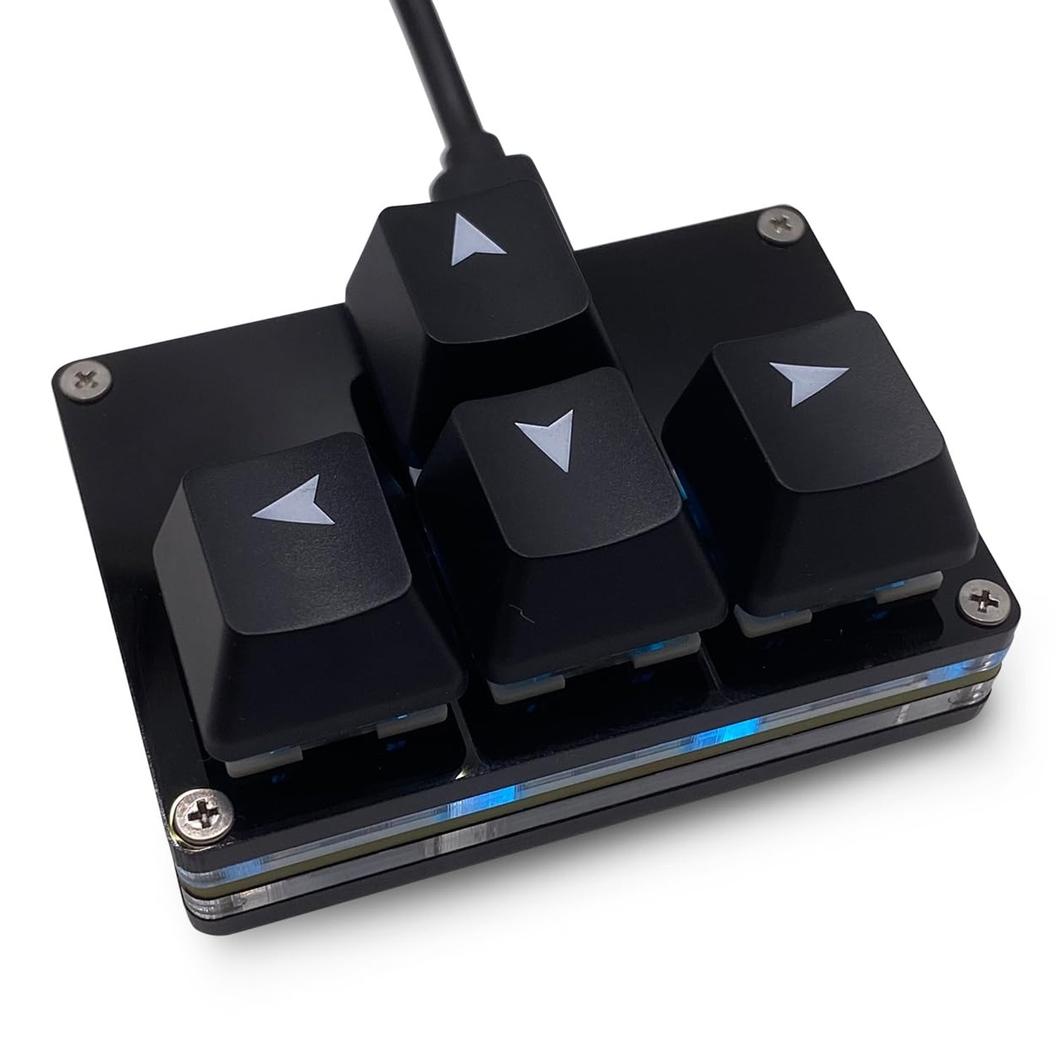 BTXETUEL Mini 4-Key Keypad WASD Arrow Key Keycaps Keyboard One-Handed Mechani...