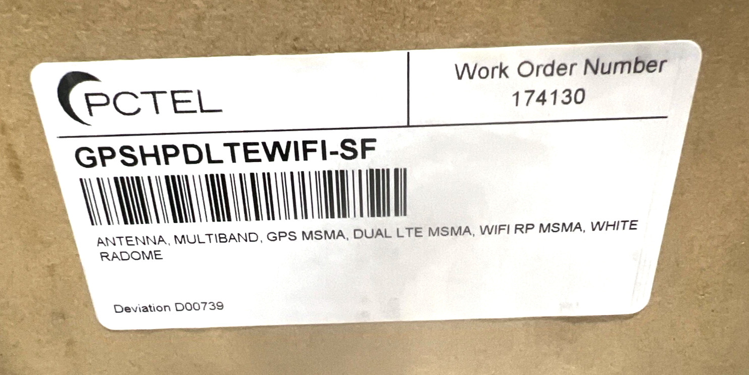 PCTEL GPSHPDLTEWIFI-SF Multiband Combination Antenna with Cable - Never Opened