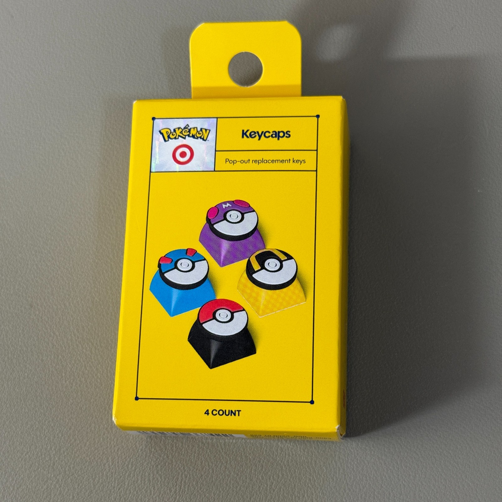 Pokemon x Target Pokeball Keycaps 4 Count Limited Edition Replacement Keys