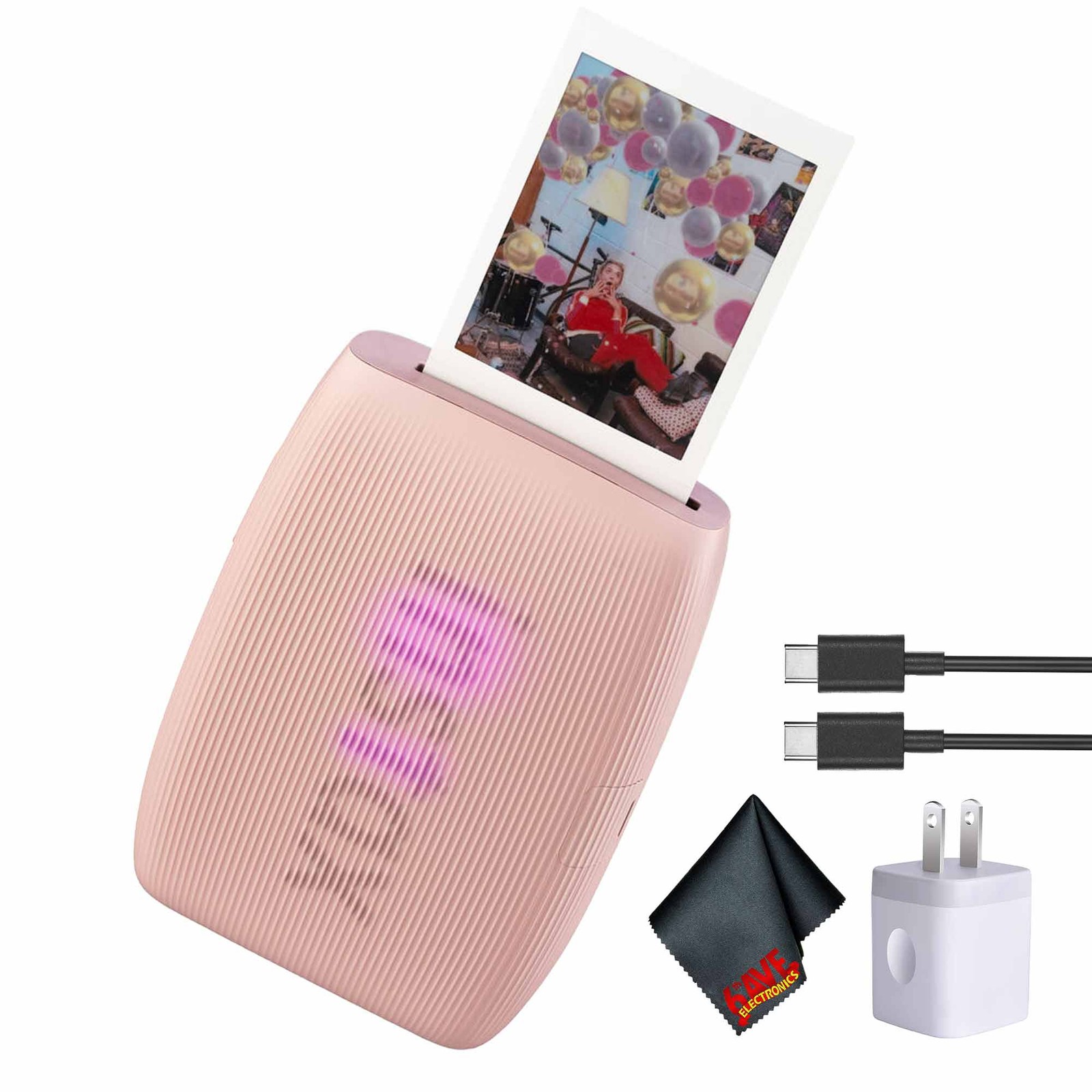Fujifilm INSTAX MINI LINK 3 Smartphone Printer (Rose Pink), Bundle
