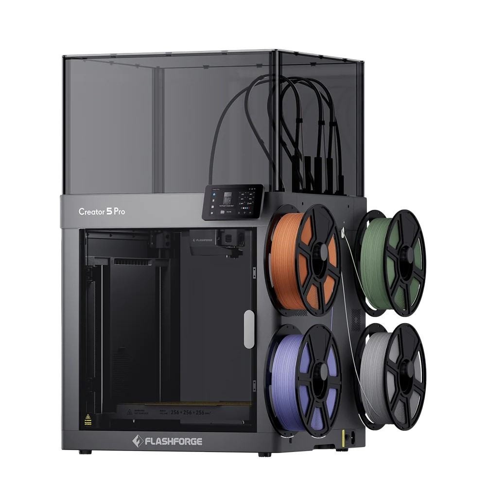 FLASHFORGE Creator 5 Pro Enclosed 3D Printer Multi Color Heated Chamber 7s Swap