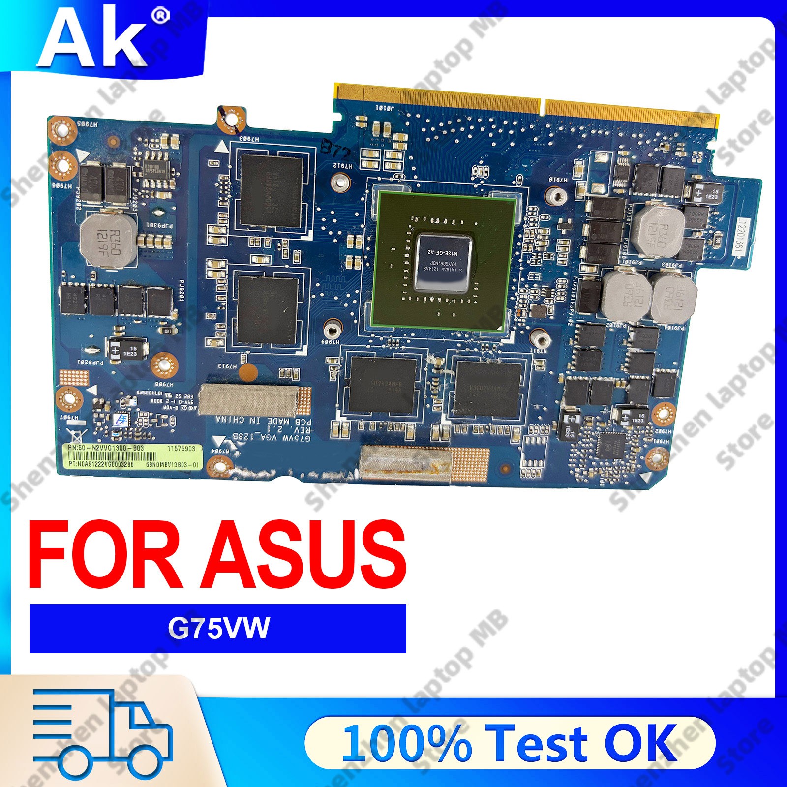 G75VW Laptop Motherboard For ASUS ROG G75VX G75VW Mainboard 100% tests OK