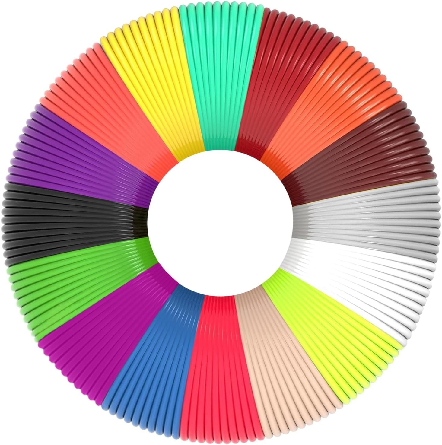 3D Pen Filament Refills, Random 15 Colors 1.75mm PLA 3D Pencil Printing Threads,