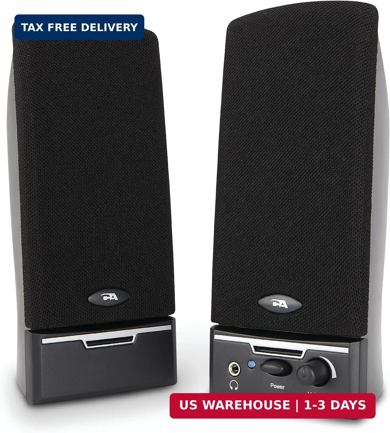 Computer Speakers Full Stereo Sound Desktop PC Speaker Set with Easy Controls US