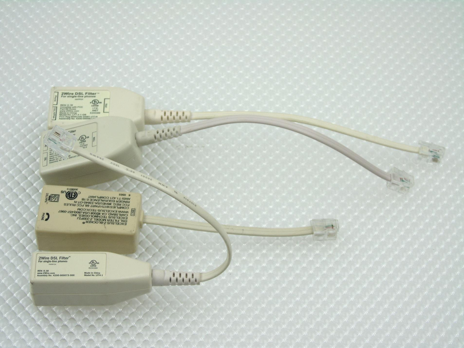 Lot of 4 - 2WIRE / EXCELSUS / Pace DSL Inline Filter Z-330P2J  LFT 4-1-GB LFT4-1