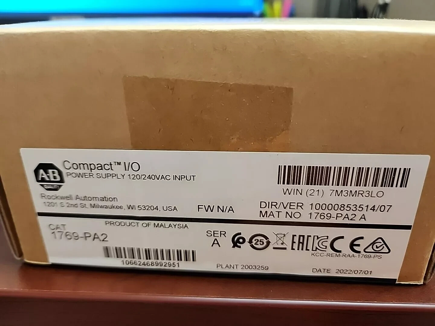 BRAND NEW 1769-PA2 CompactLogix AC Power Supply Allen-Bradley 1769PA2 120/240VAC
