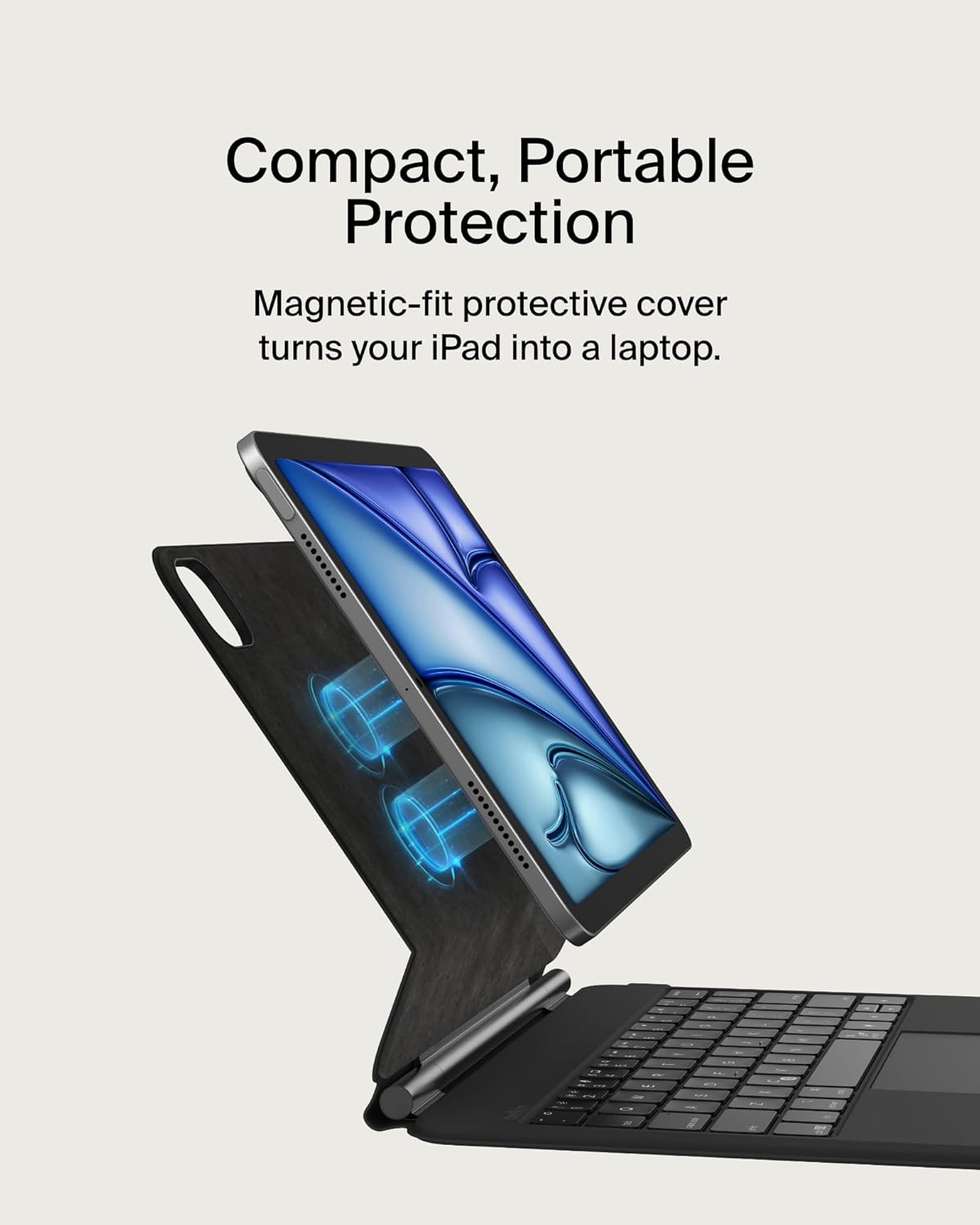 Belkin Pro Keyboard Case w/Magnetic Stand, Backlit Bluetooth Keyboard
