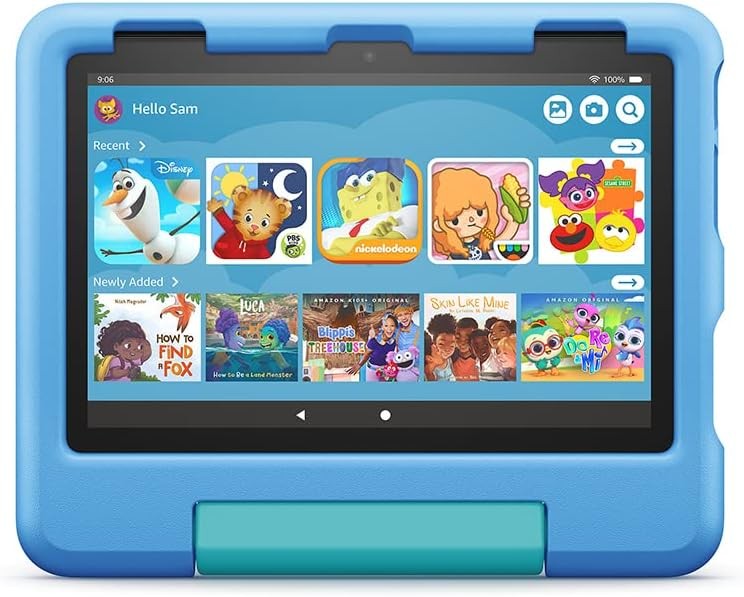 Case for Fire HD 8 Tablet (12th Generation) - Kid-Proof, Blue Color