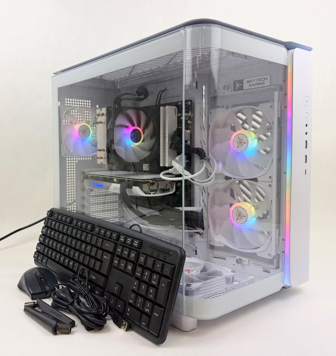 Skytech KING95 Gaming Desktop PC Ryzen 7 7700 16GB 2TB RTX 4070 Sup 12GB W11H