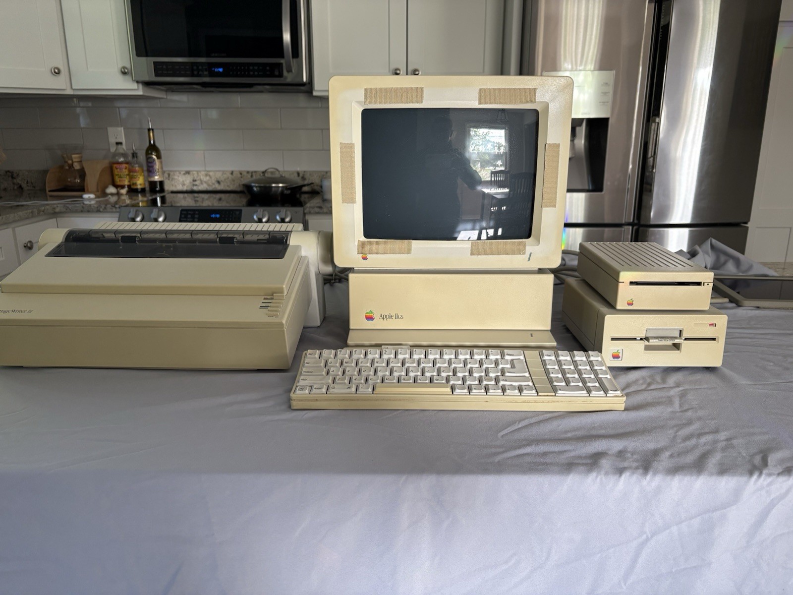 Apple IIGS Home Computer System, WORKING, AppleColor RGB Monitor, ImageWriter II