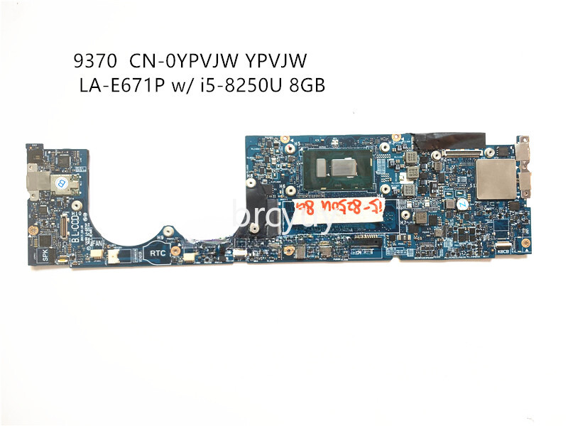 LA-E671P For Dell XPS 13 9370 Laptop Motherboard  with i5 I7 16G 8GB CN-0YPVJW