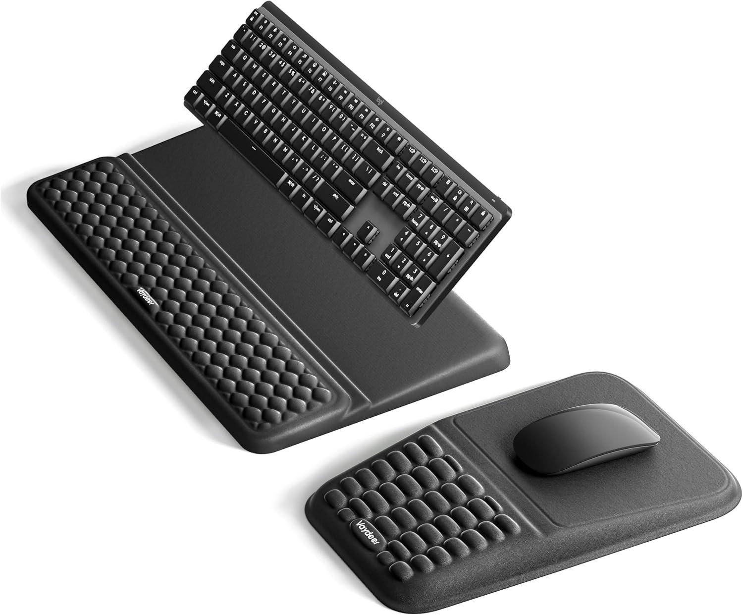 Keyboard Stand and Mouse Pad Set, Soft Memory Foam Wrist Rest
