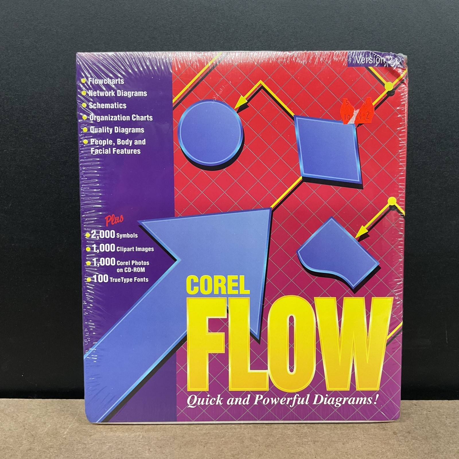 Corel Flow Quick And Powerful Diagrams Version 2.0 3.5” Disks Factory Sealed