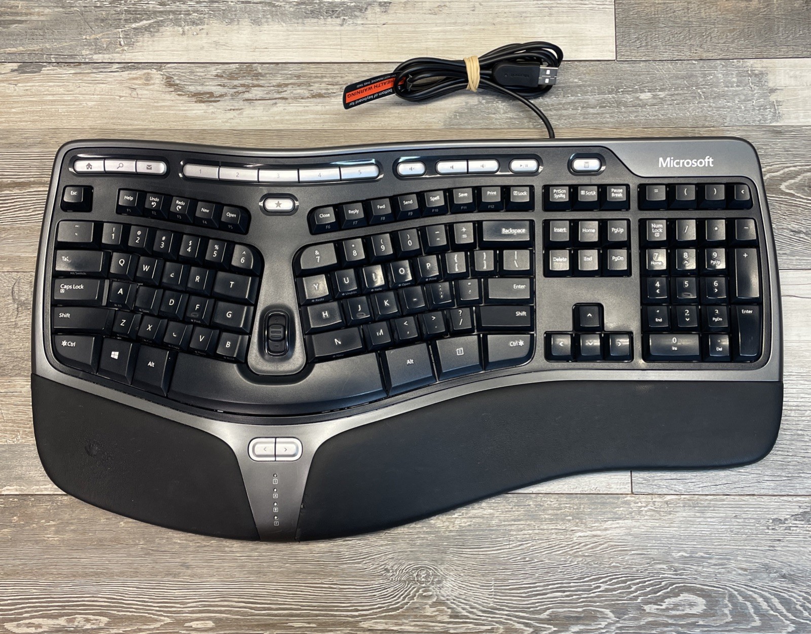 Microsoft Natural Ergonomic Keyboard 4000 v1.0 Model KU-0462 USB - TESTED