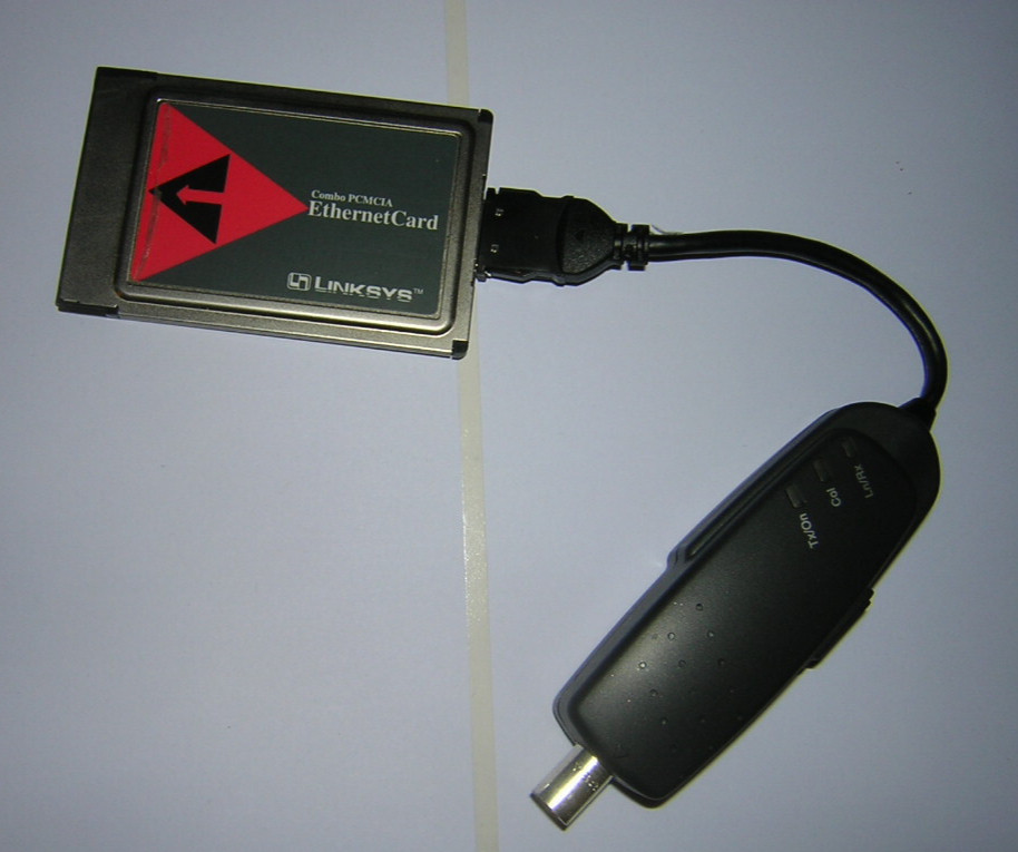 Linksys PCMCIA Ethernet LAN PC Card EC2T with Combo Dongle Kit New in Box
