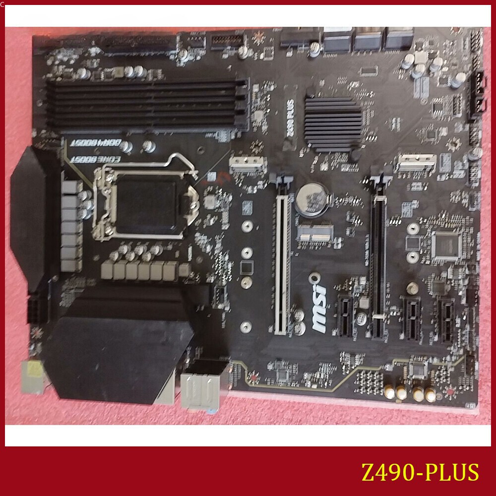 FOR MSI Z490-PLUS LGA1200 DDR4*4 128GB HDMI DisplayPort ATX Motherboard Test OK